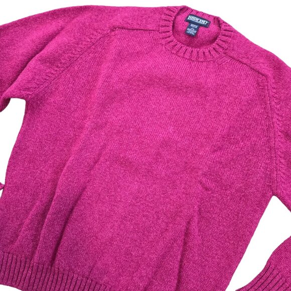 Lands End NWOT Womens Regular Shetland Wool Sweater L 14-16 Made In Scotland - Picture 6 of 6
